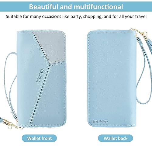 PALAY® Womens Long Wallet Tassel PU Leather Multi Slots Zipper Coin Large Purse 2 PCS PALAY® Womens Long Wallet Tassel PU Leather Multi Slots Zipper Coin Large Purse 2 PCS